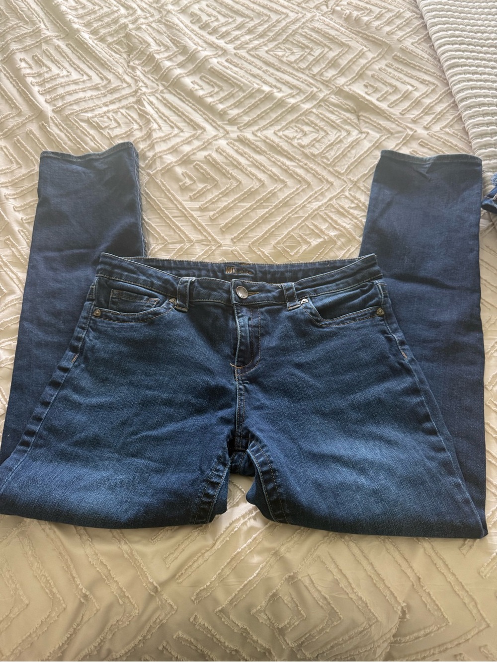 Kut from the Kloth Dark Blue Straight Leg Jeans Sz 10